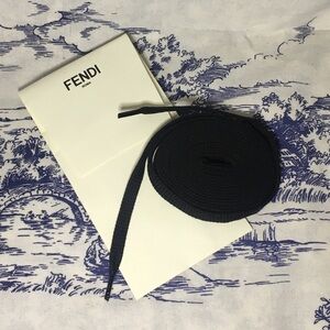 FENDI Black sneakers shoes laces in Paper envelope NEW never used Shoelaces